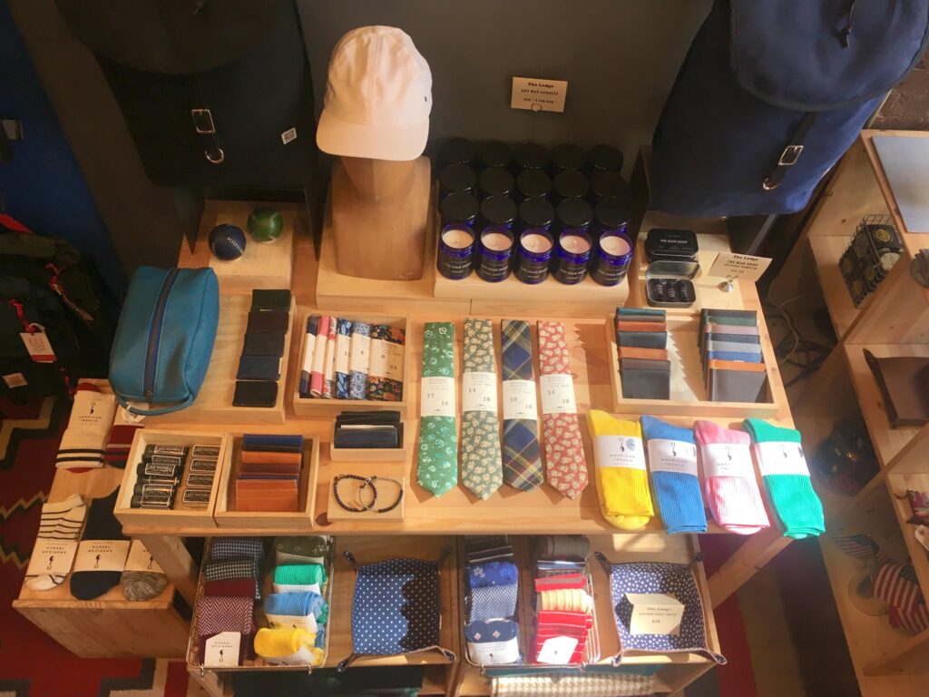 This picture features products from The Lodge, a Men's Accessory company